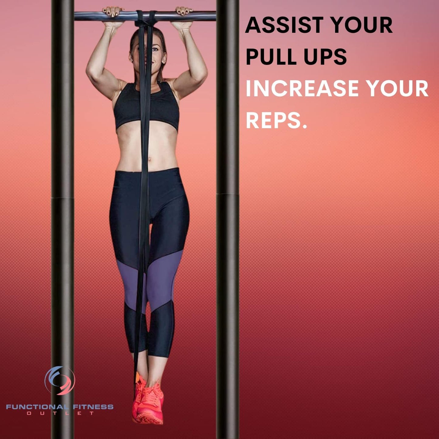 Pull up Assist Bands Set by Functional Fitness. Heavy Duty Resistance and Assistance Training Band