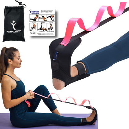 Stretching Strap Hamstring Stretcher - Stretching Equipment, Stretching Bands, Foot Stretcher, Calf Stretcher, Leg Stretcher, Ankle Stretcher Stretch Band, Ligament Stretching Belt, Stretch Strap