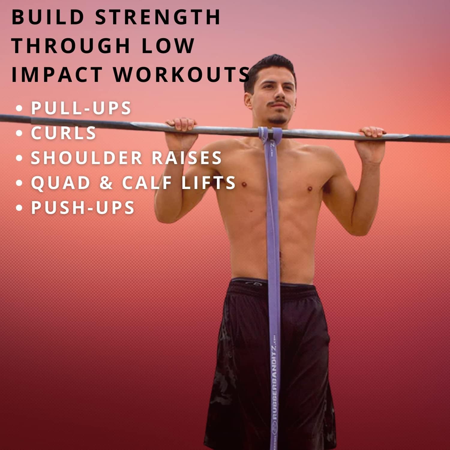 Pull up Assist Bands Set by Functional Fitness. Heavy Duty Resistance and Assistance Training Band